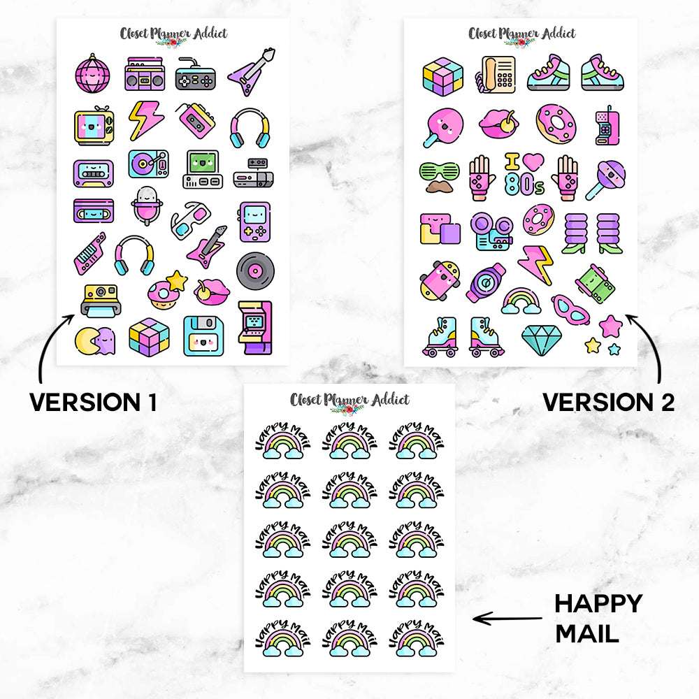 Rocking to the 80s Planner Stickers by Closet Planner Addict (MGB-JULY21)