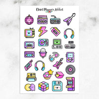 Rocking to the 80s Planner Stickers (MGB-JULY21)