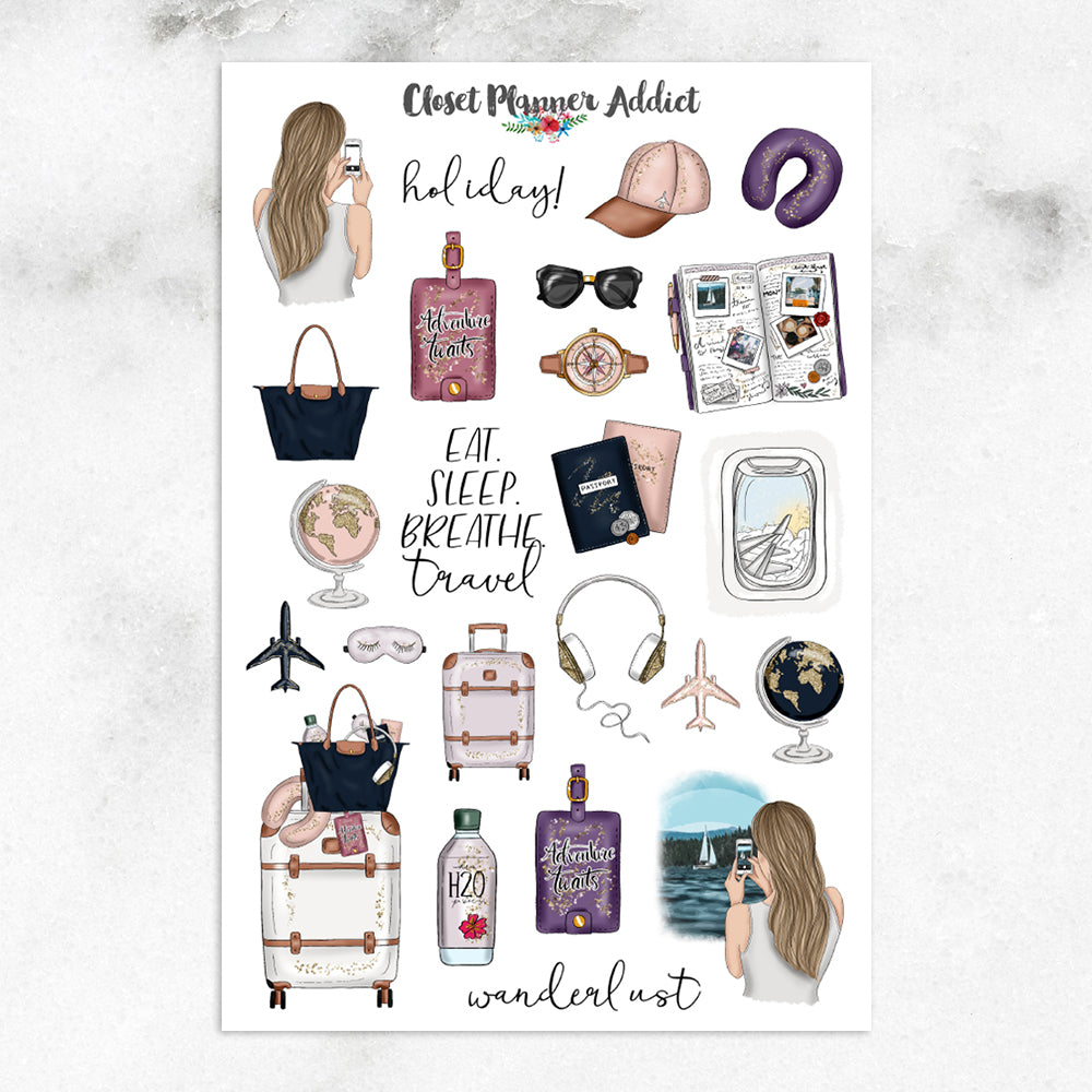 Wanderlust Travel Planner Stickers (MGB-JUN18)