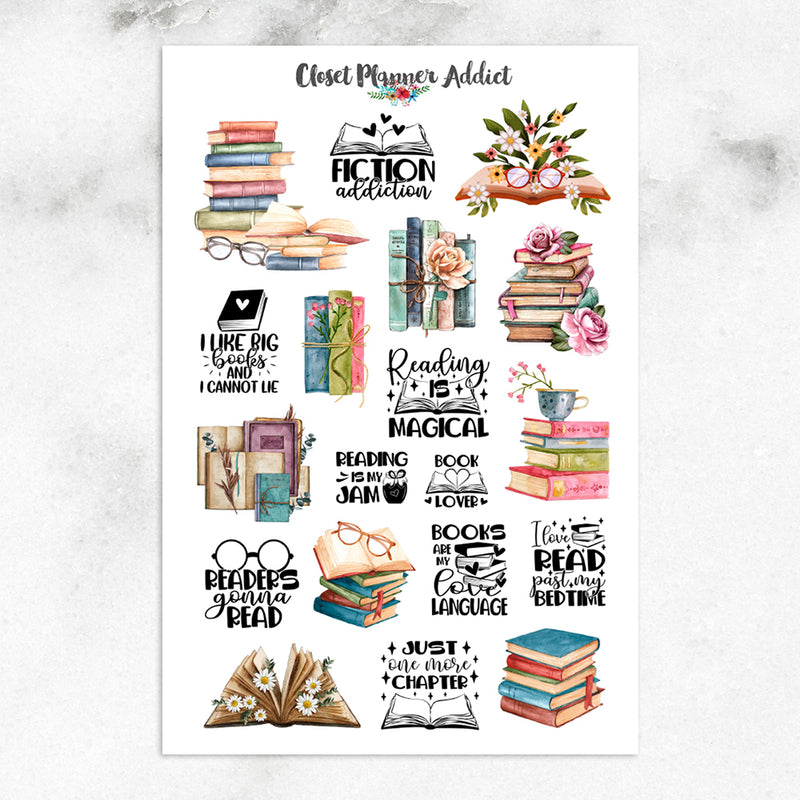 Book Lovers and Reading Quotes Planner Stickers (MGB-MAY21)