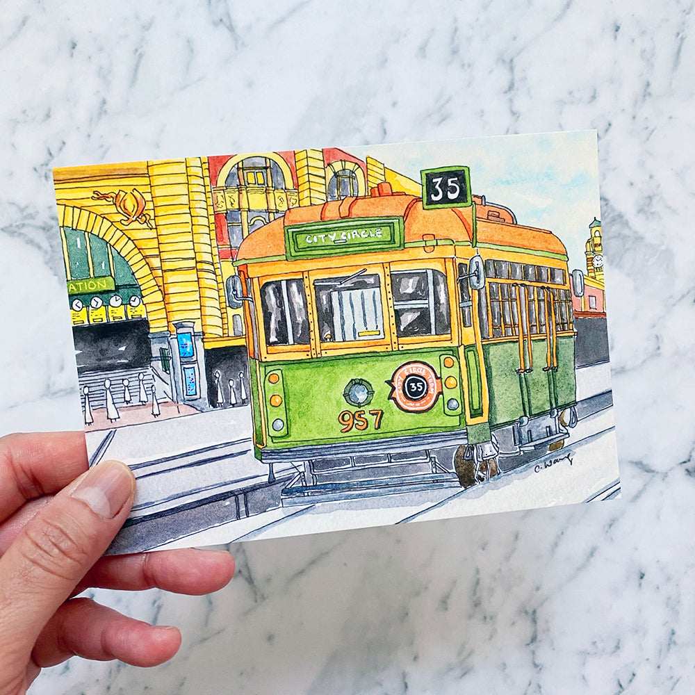Melbourne Tram City Circle No 35 Postcard (PC-007)