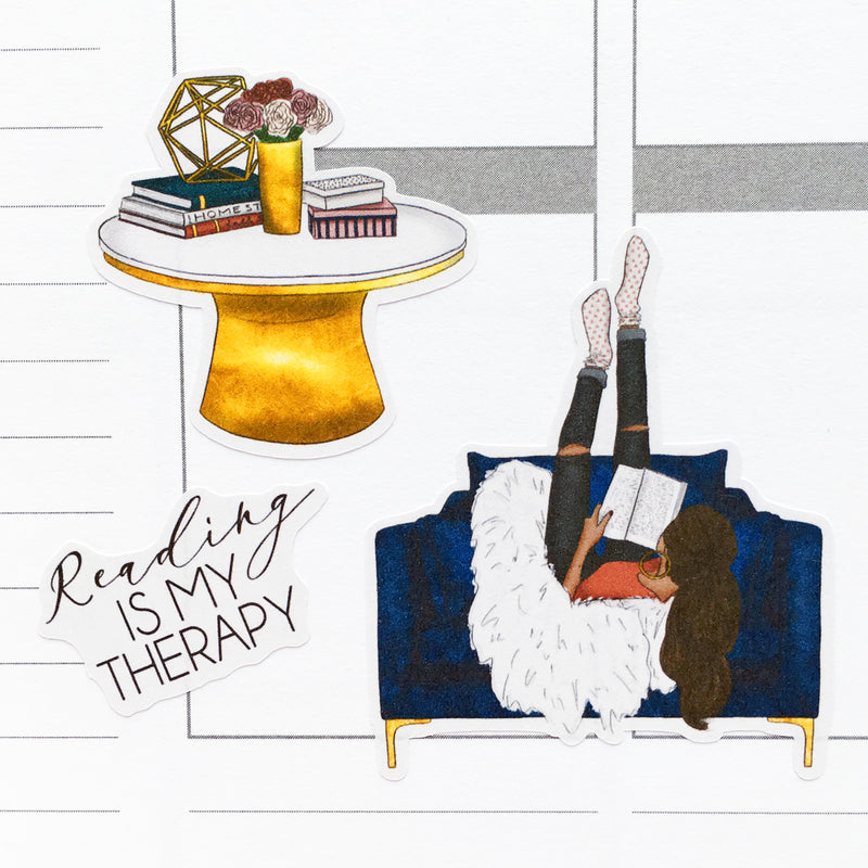 Reading Is My Therapy Planner Stickers (MGB-AUG18)