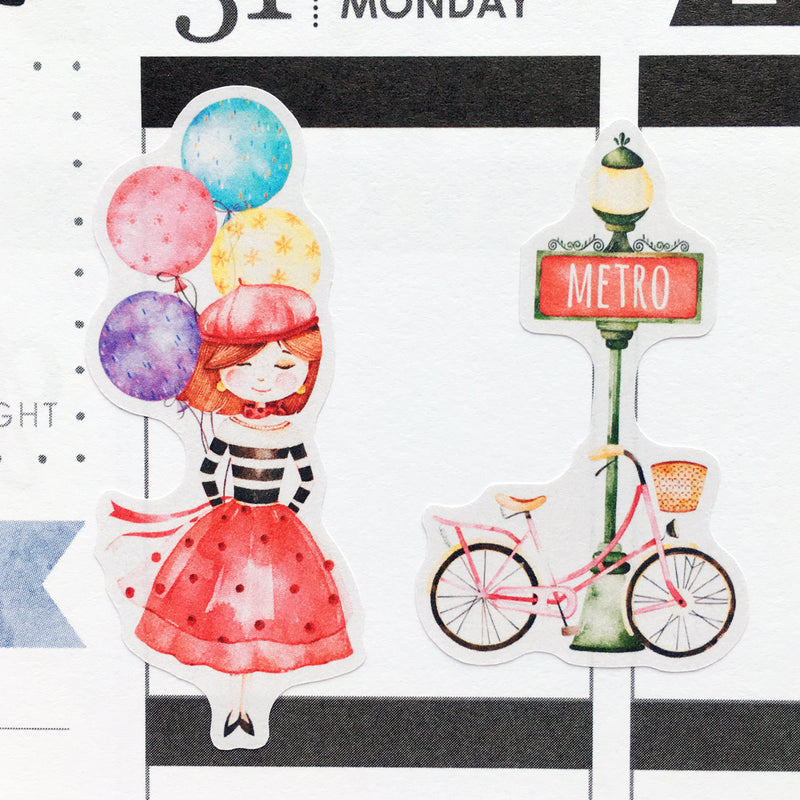 Bienvenue à Paris Planner Stickers (MGB-JUL18)