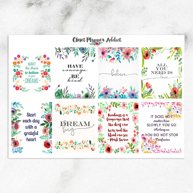 Motivational & Inspirational Quotes Planner Stickers (MS-002)