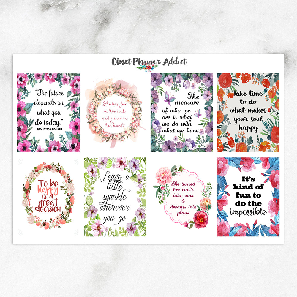 Motivational & Inspirational Quotes Planner Stickers (MS-005)
