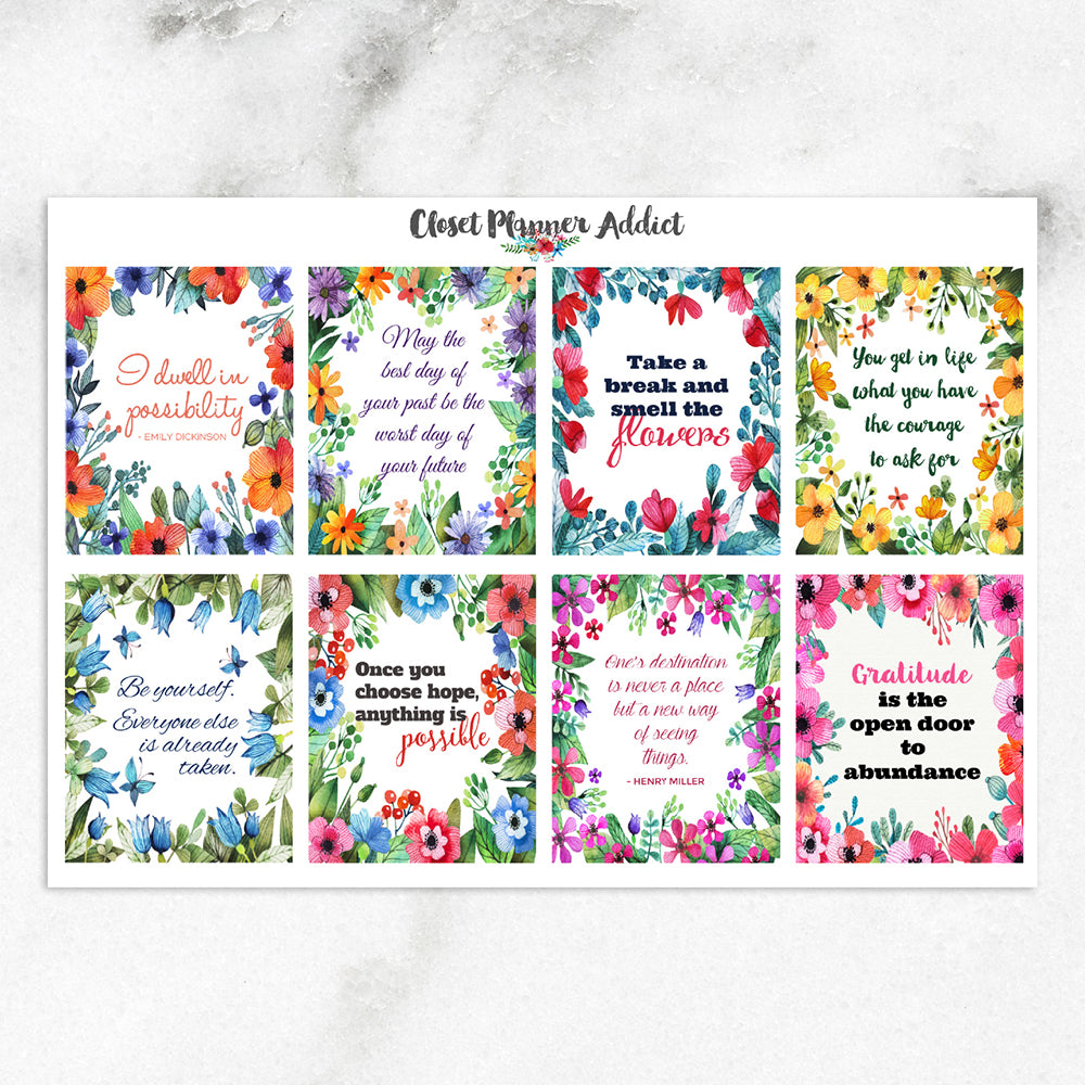 Motivational & Inspirational Quotes Planner Stickers (MS-006)