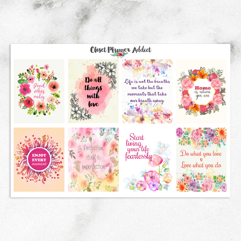 Motivational & Inspirational Quotes Planner Stickers (MS-007)