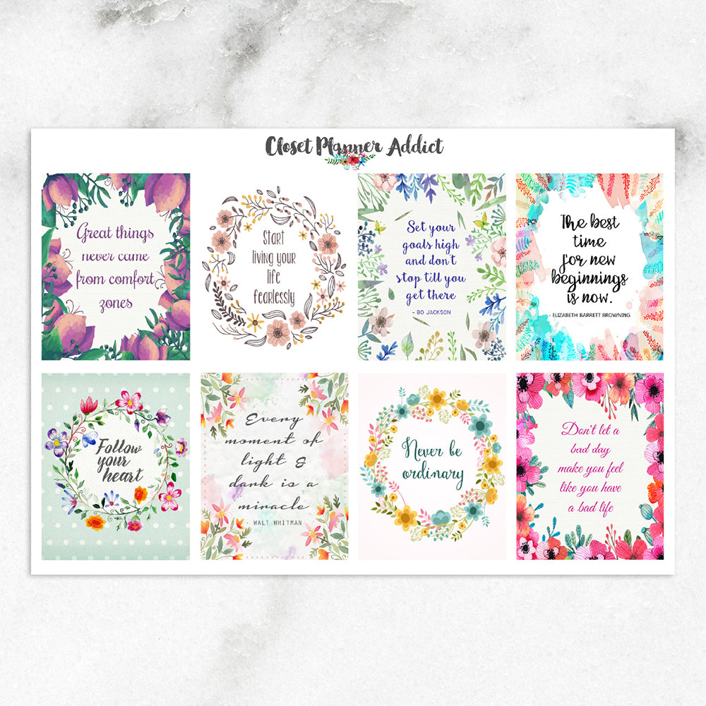 Motivational & Inspirational Quotes Planner Stickers (MS-008)