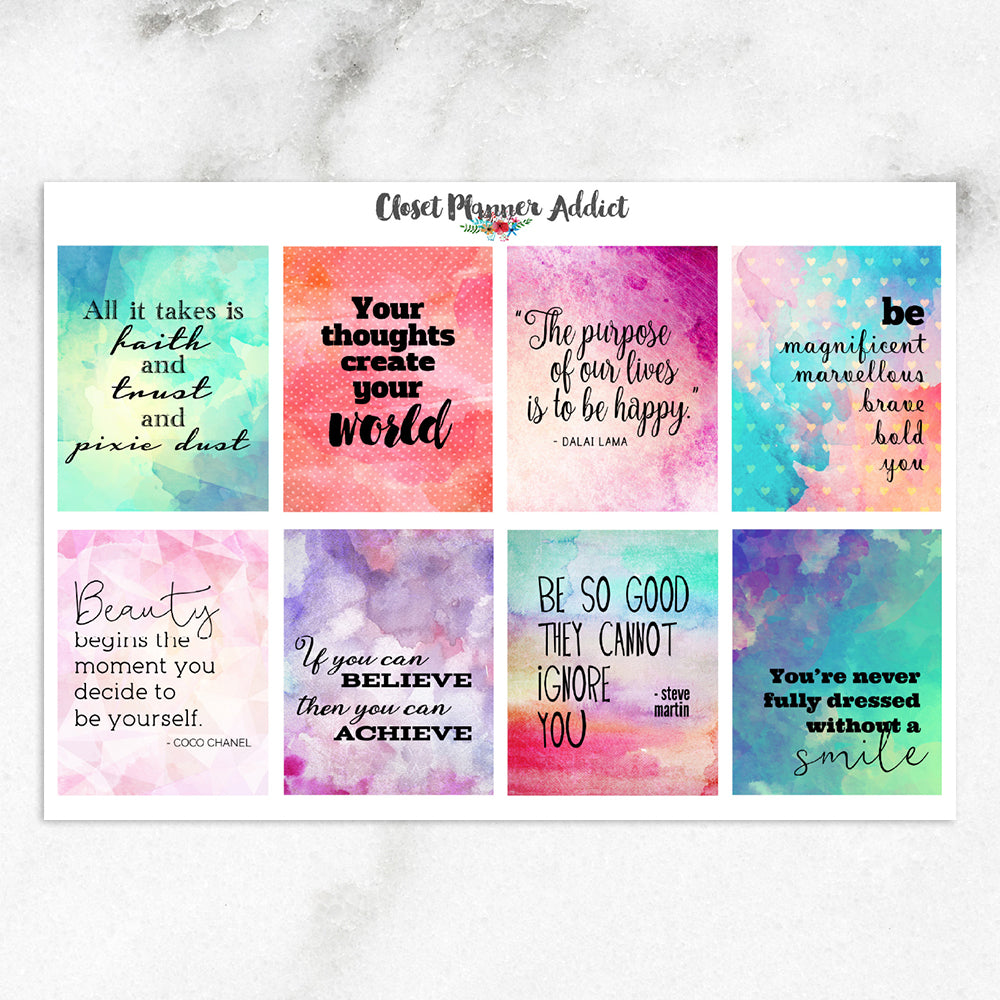 Motivational & Inspirational Quotes Planner Stickers (MS-010)