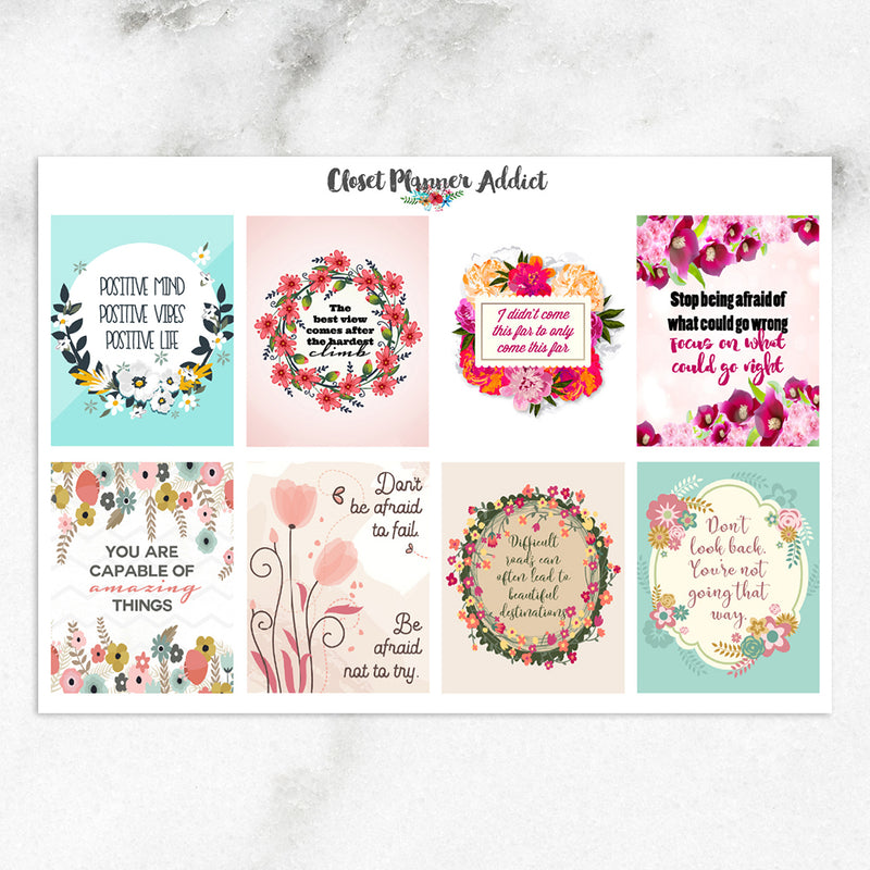 Motivational & Inspirational Quotes Planner Stickers (MS-015)