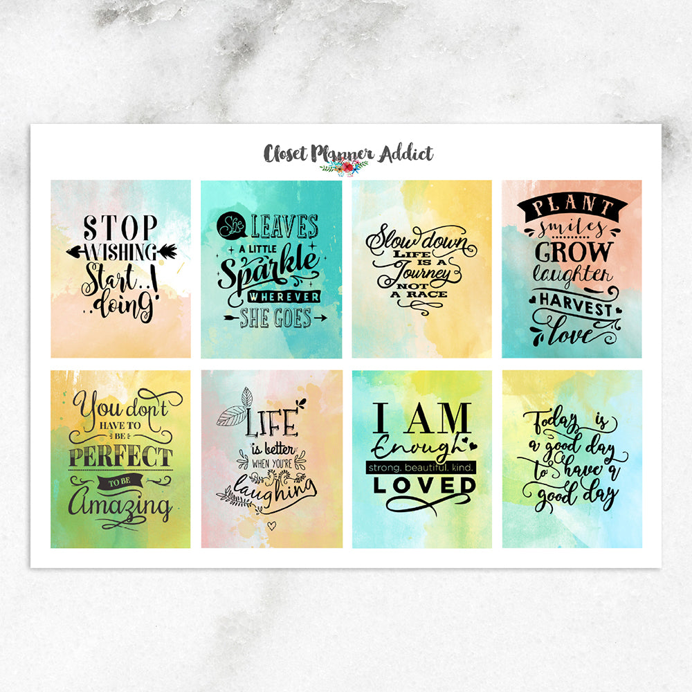 Motivational & Inspirational Quotes Planner Stickers (MS-019)