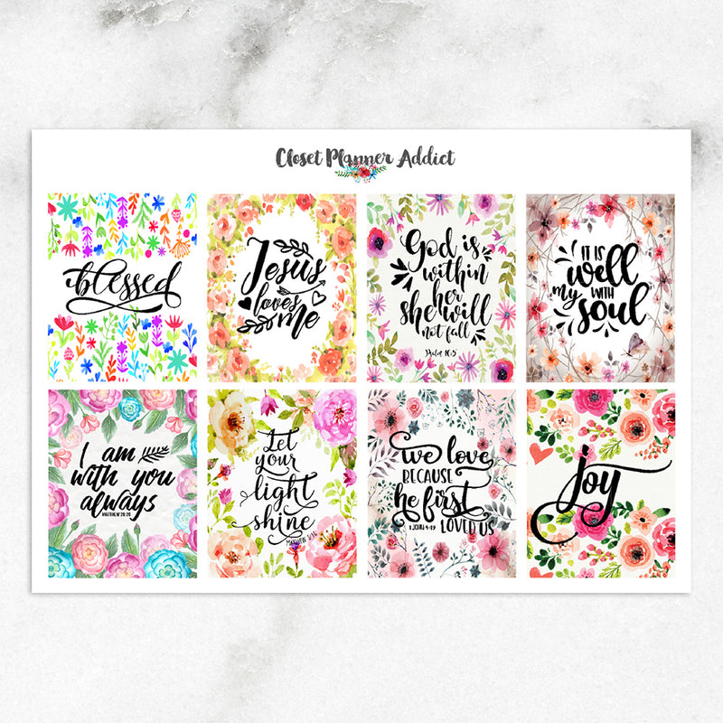 Christian Bible Verses and Scriptures Planner Stickers (MS-020)