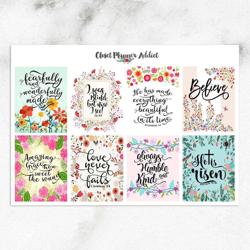 Christian Bible Verses and Scriptures Planner Stickers (MS-021)