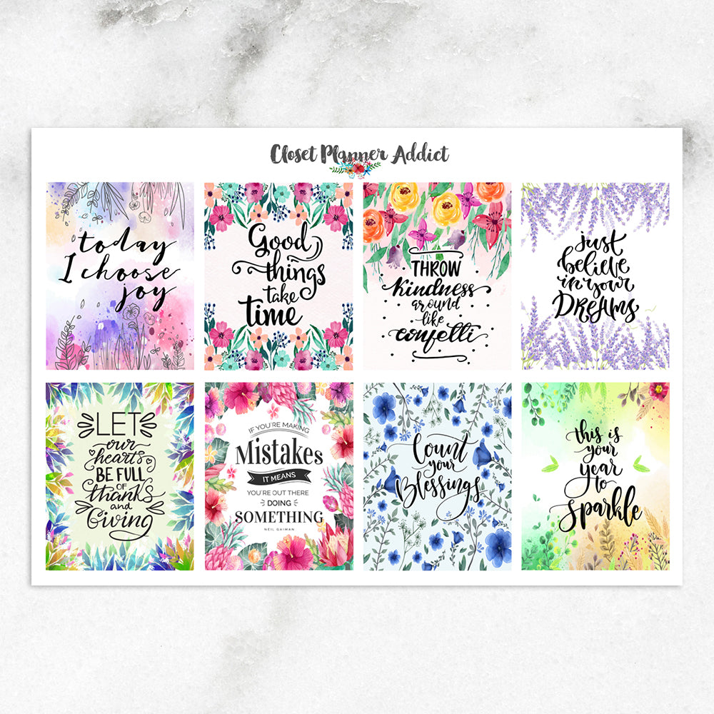 Motivational & Inspirational Quotes Planner Stickers (MS-026)