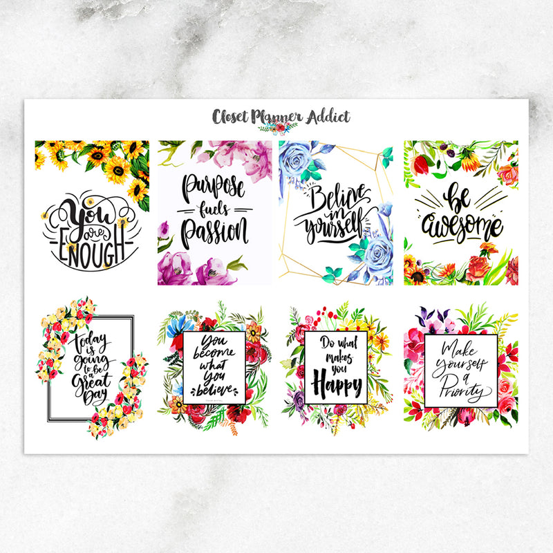 Motivational & Inspirational Quotes Planner Stickers (MS-029)