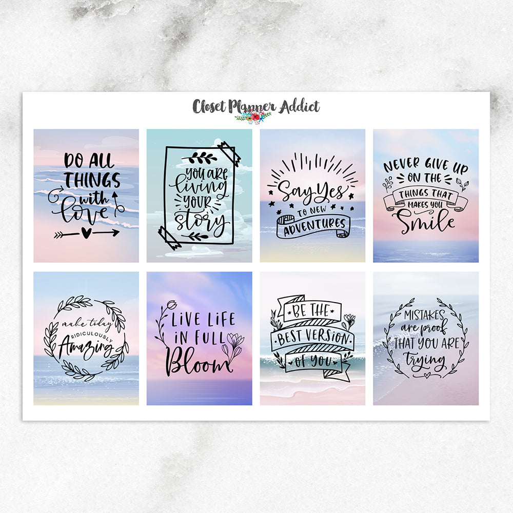 Motivational & Inspirational Quotes Planner Stickers (MS-036)