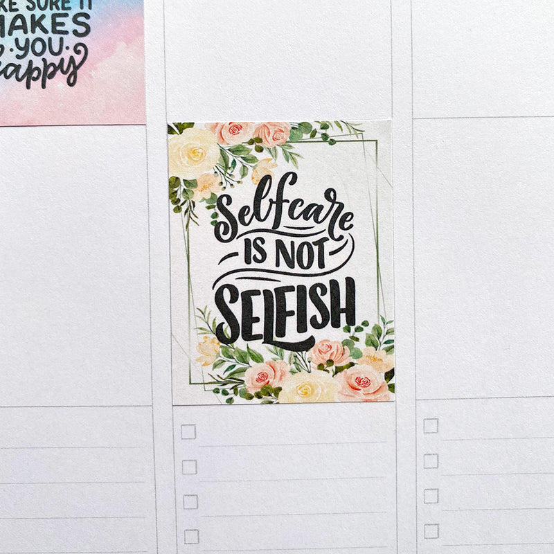 Motivational & Inspirational Self Care Quotes Planner Stickers by Closet Planner Addict (MS-040)