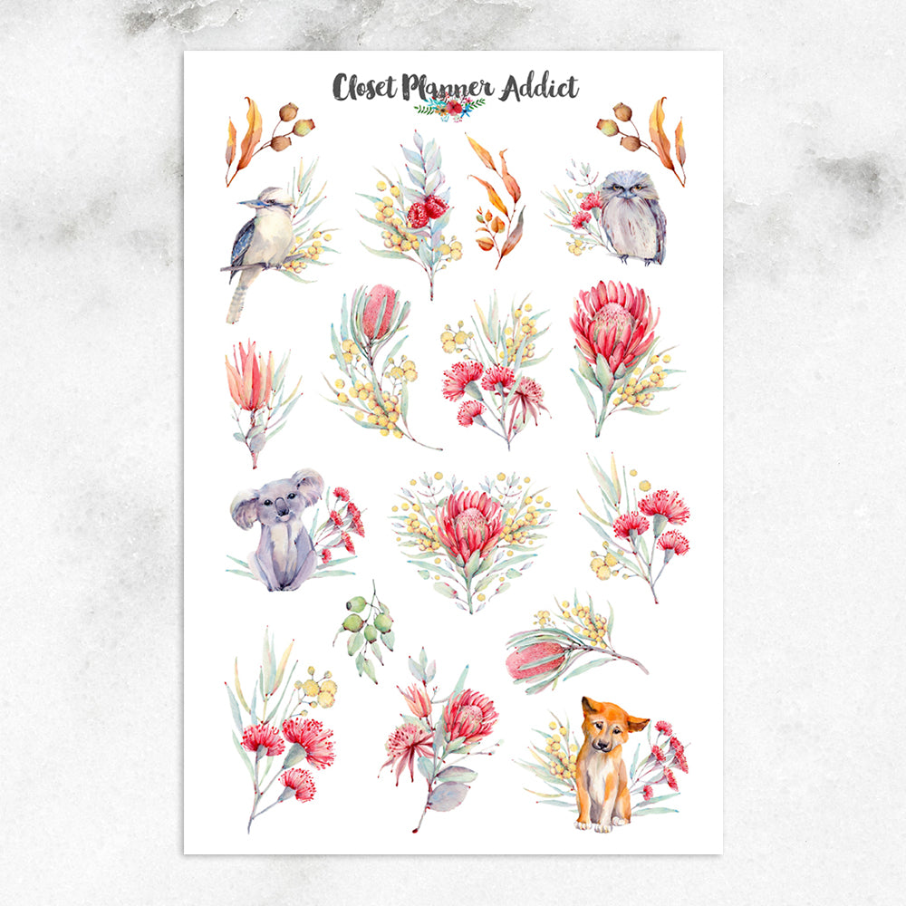 Australian Flora and Fauna Planner Stickers (MGB-OCT20)