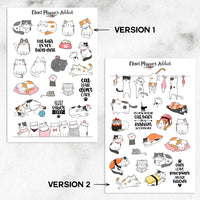 Kitty Vibes Only Planner Stickers | Cute Cats Stickers (MGB-OCT22)