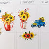 Bloom with Grace Sunflowers Planner Stickers by Closet Planner Addict (MGB-OCT21)