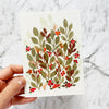 Leaves and Berries Postcard by Closet Planner Addict | Watercolour Postcard (PC-020)