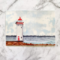 Griffiths Island Lighthouse Postcard by Closet Planner Addict | Port Fairy Victoria (PC-031)