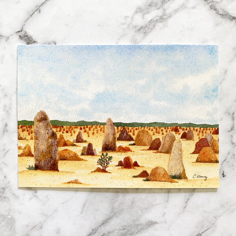 The Pinnacles Western Australia Postcard by Closet Planner Addict | Australian Landscape Postcard (PC-032)