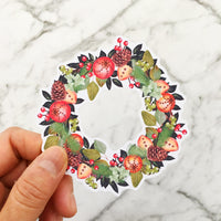 Rustic Wreath Die Cut Stickers (DC-005)