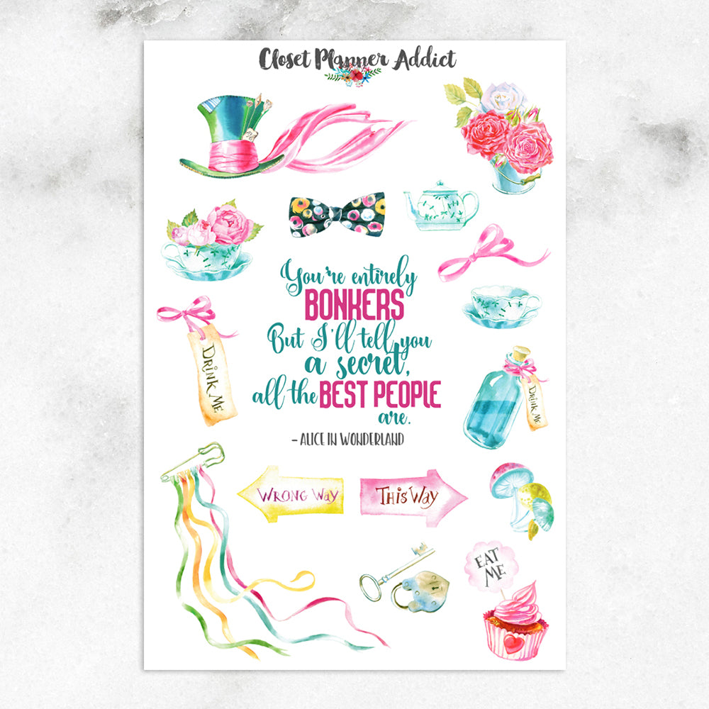 Alice in Wonderland Planner Stickers (MGB-SEP17)
