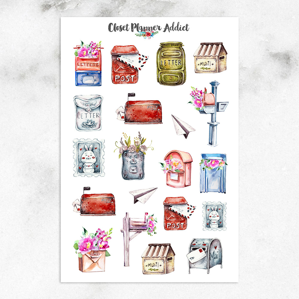 Keep in Touch Happy Mail Planner Stickers (MGB-SEPT21) – Closet Planner ...